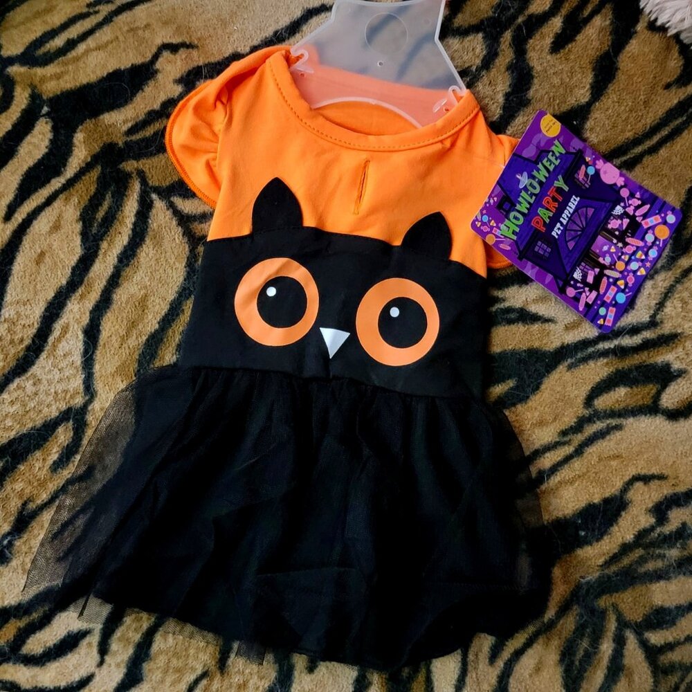 Pet Dress Dog Or Cat Halloween 🎃 owl  sm med ea New!